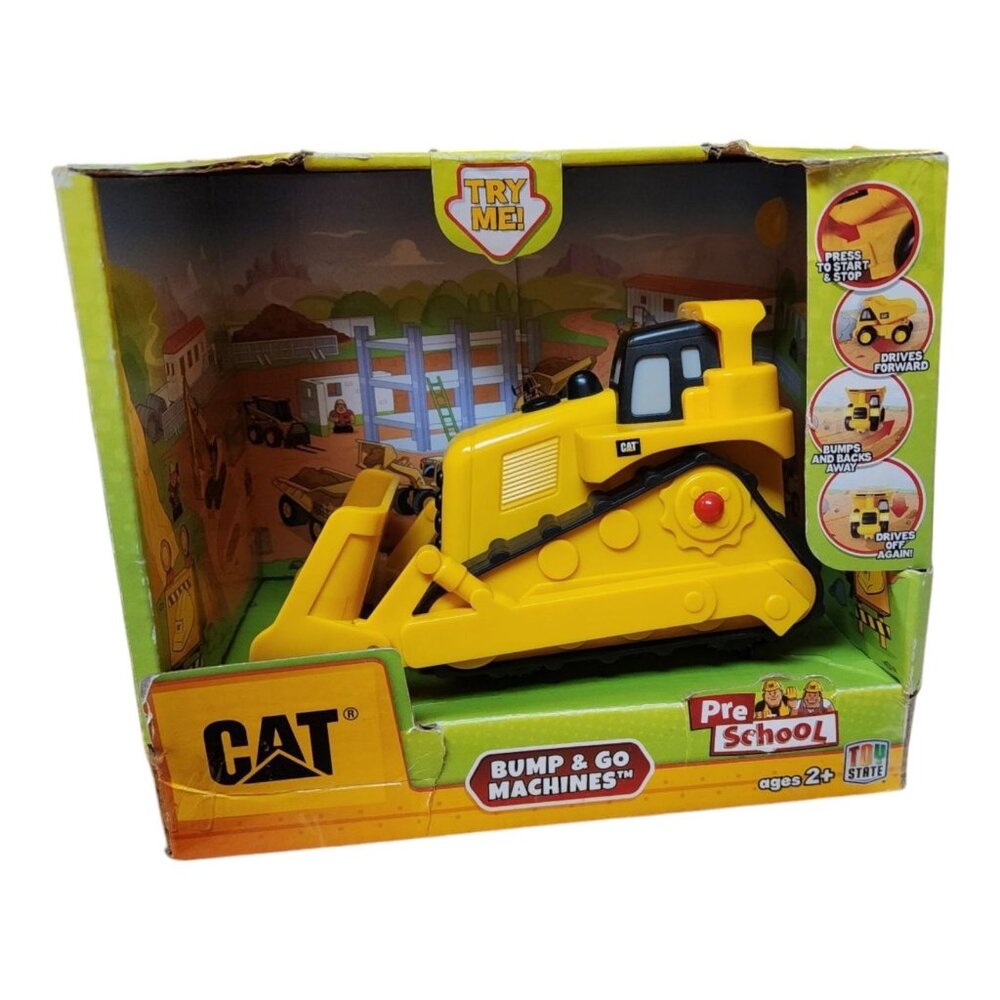 CAT Bump & Go Machines bulldozer toy designed for children ages 2+
